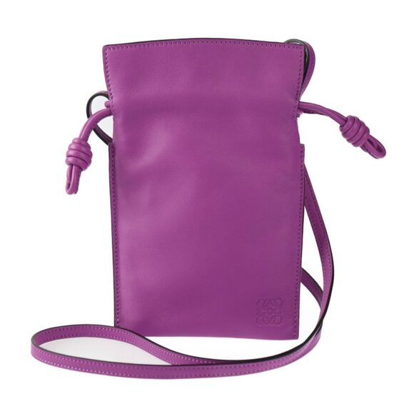 LOEWE Purple Leather Shoulder Bag - Picture 1 of 7